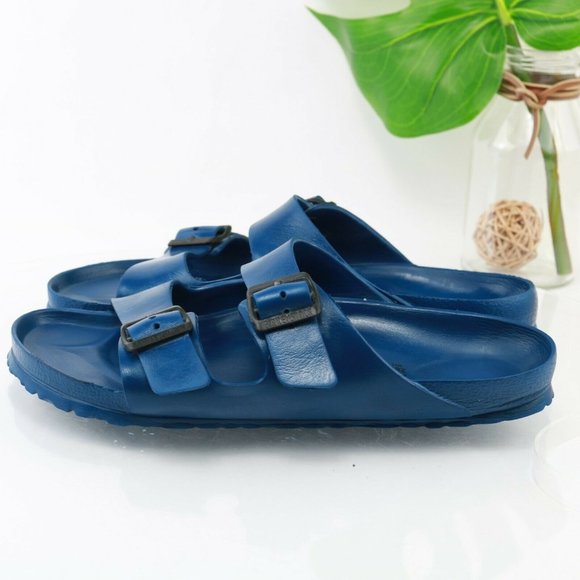 Birkenstock Arizona EVA Sandal Men Size 11 Navy Blue Straps Adjustable Comfy